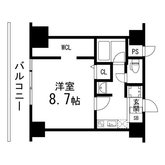 REPEAMENT勾当台(1K/9階)の間取り写真