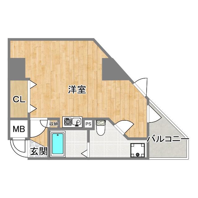 エテルノ高田馬場(ワンルーム/5階)の間取り写真