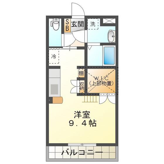 ラグナ幸町(1K/1階)の間取り写真