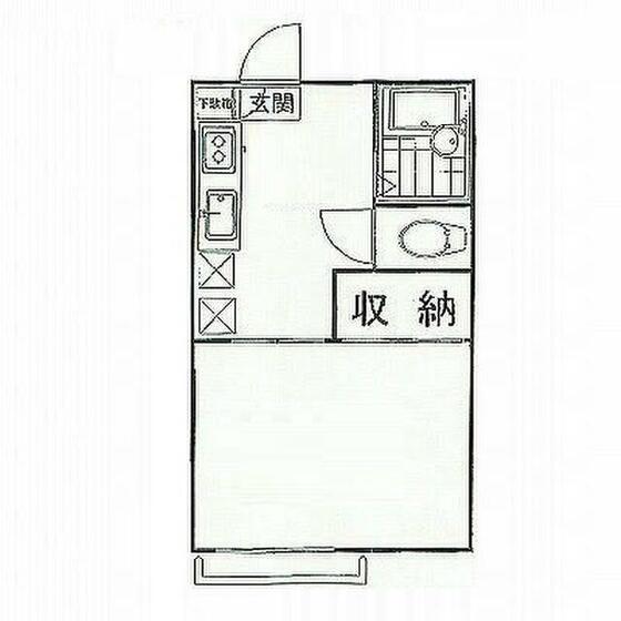 クリード野口(1K/2階)の間取り写真