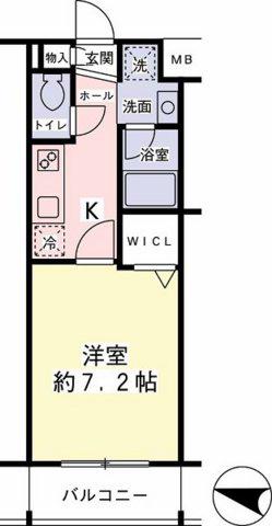 フィシオ橋本(1K/2階)の間取り写真