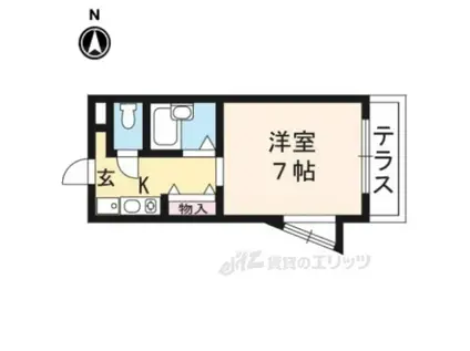 ベル・エポック(1K/1階)の間取り写真