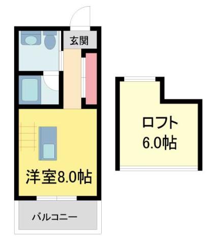 C4KOSHIEN イースト(ワンルーム/4階)の間取り写真