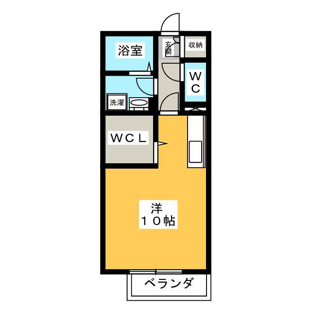 スプレンドーレ(ワンルーム/2階)の間取り写真