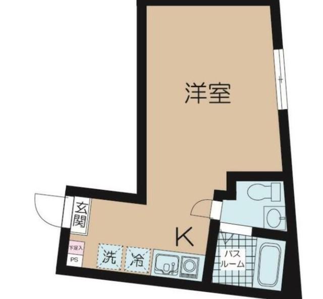 REMU千川(ワンルーム/3階)の間取り写真