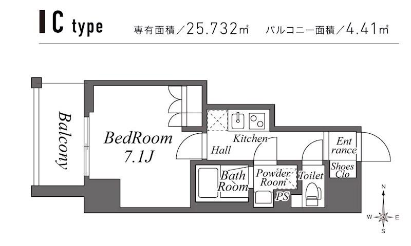 ZOOM池袋ウエスト(1K/5階)の間取り写真