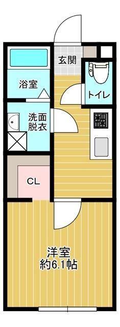 GOLD SHIP(1K/1階)の間取り写真