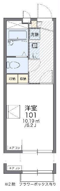 レオパレスステラート堀切I(1K/1階)の間取り写真