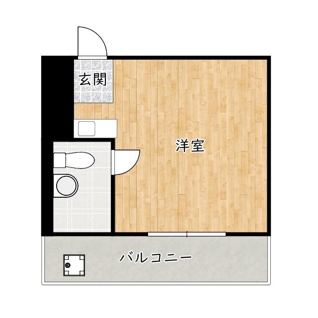 センチュリー仲政(ワンルーム/2階)の間取り写真