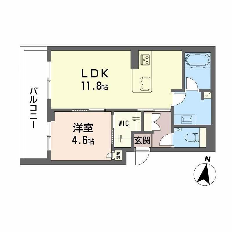 グランメゾンA(1LDK/3階)の間取り写真