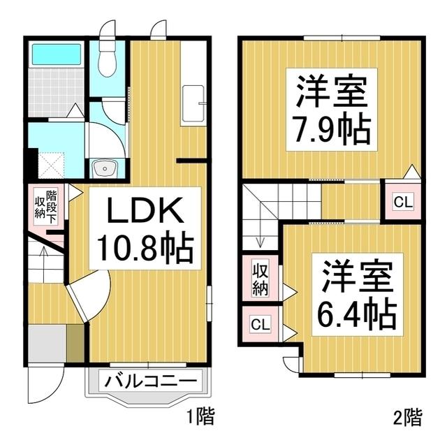 ヴィオラ・パルマ-タ(2LDK/1階)の間取り写真