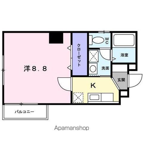 フォルシュ加治屋(1K/1階)の間取り写真