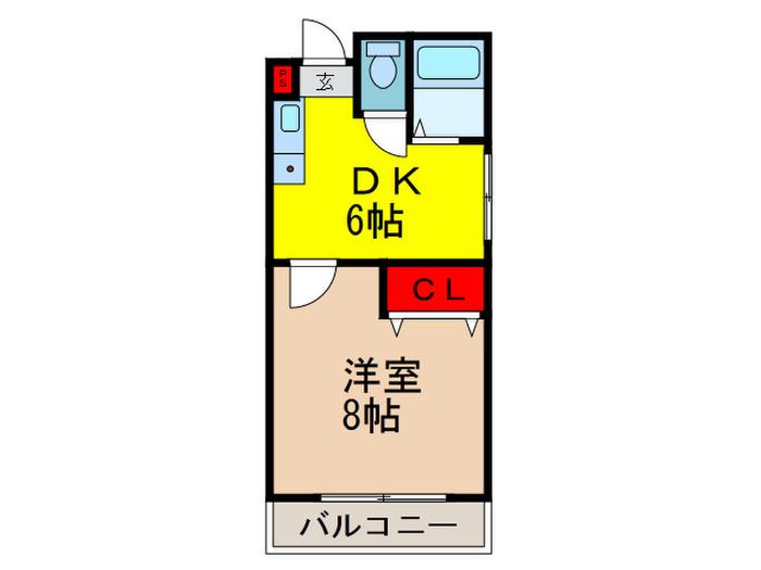 カーサAY(1DK/3階)の間取り写真