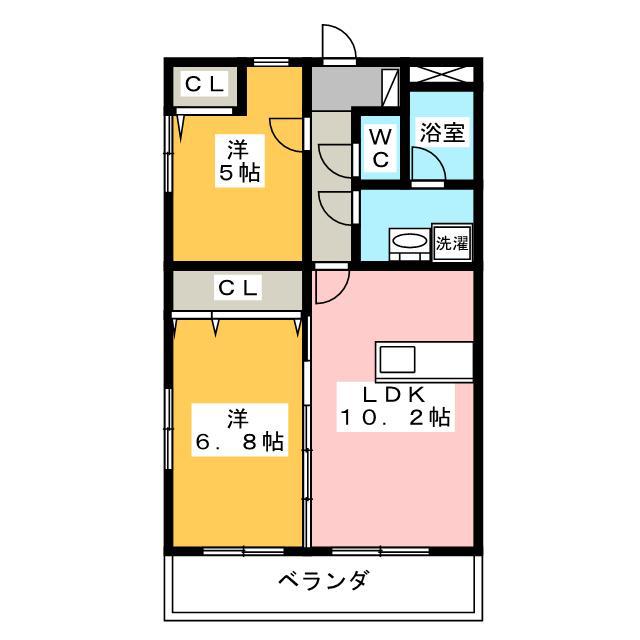SUCCESSII(2LDK/1階)の間取り写真