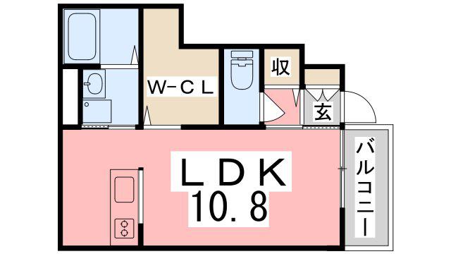 レガーロ阿保イースト(1K/1階)の間取り写真
