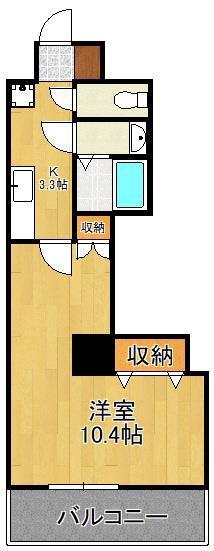 デザイナープリンセス77(1K/5階)の間取り写真