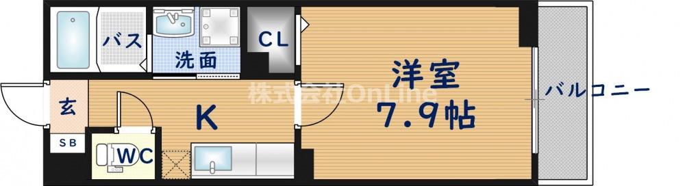 ネオ・グランツ高井田(1K/5階)の間取り写真