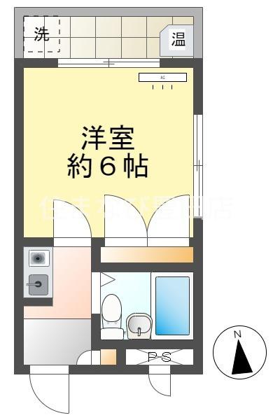 ガーデンコート豊田(1K/3階)の間取り写真