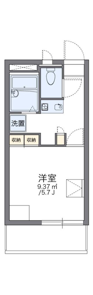 レオパレス千石西(1K/1階)の間取り写真