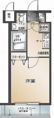 エンクレスト博多駅前(1K/3階)の間取り写真