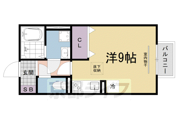 ショコラゲーブルズ(ワンルーム/1階)の間取り写真