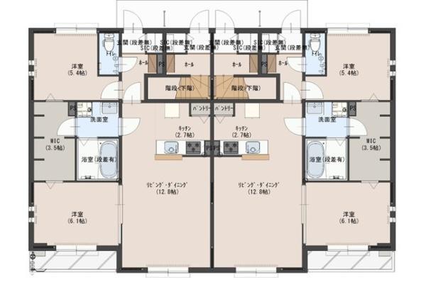 小田急小田原線 小田急相模原駅 徒歩10分 2階建 築6年(2LDK/1階)の間取り写真
