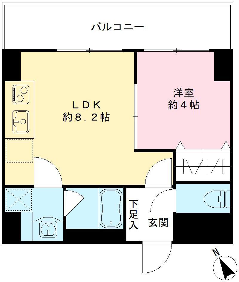 LUVIAS堺(1LDK/6階)の間取り写真
