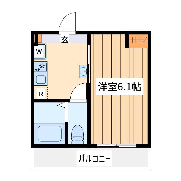 リコ小田急相模原(1K/3階)の間取り写真