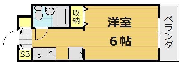 エクセレント林戸(1K/1階)の間取り写真