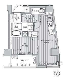 CASA KEITO カーサ ケイト(1DK/10階)の間取り写真