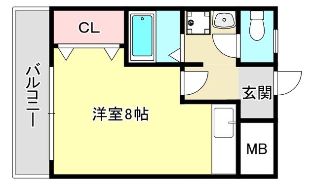 ニューノモトマンション(ワンルーム/5階)の間取り写真