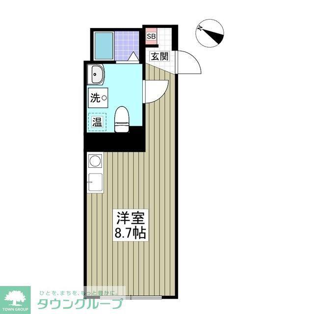COCOFLAT新江古田(ワンルーム/2階)の間取り写真