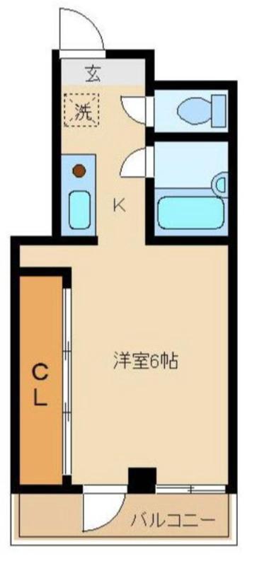 シンエイステイ京浜蒲田(1K/3階)の間取り写真