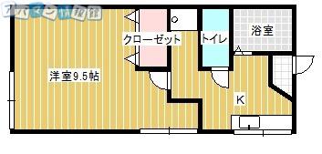 いづみハイツ(1K/1階)の間取り写真