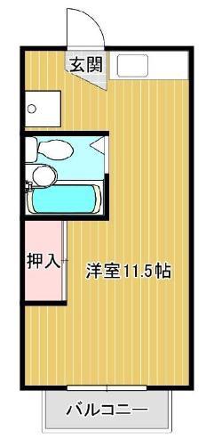 モンテローザ(ワンルーム/2階)の間取り写真