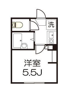 ハーヴェストV(1K/2階)の間取り写真
