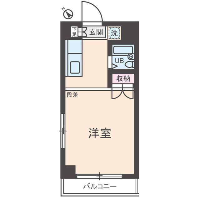 サンライズ浅見(ワンルーム/3階)の間取り写真