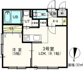 イングレッソ南7条(1LDK/4階)の間取り写真
