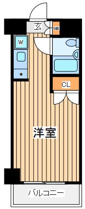 ティーズ エコ川崎(ワンルーム/8階)の間取り写真