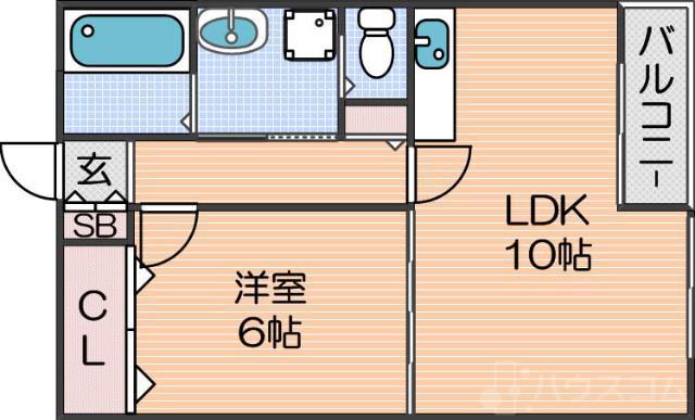 日丸ビル(1LDK/4階)の間取り写真