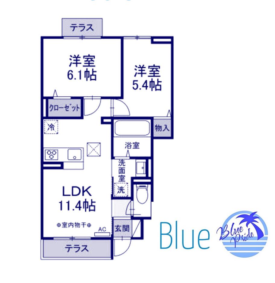 REHEIM(2LDK/2階)の間取り写真
