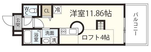 YSKBLD(ワンルーム/11階)の間取り写真