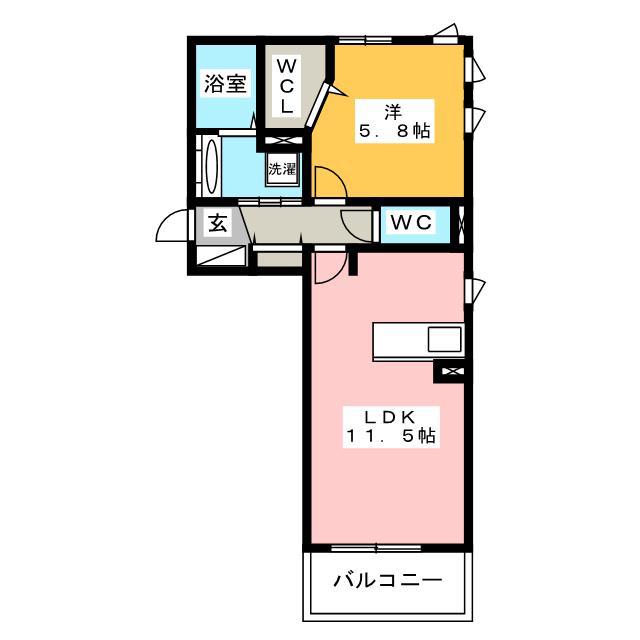 DAIWAHOUSEセキュリティD-ROOM那の川(1LDK/3階)の間取り写真