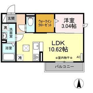 アルシオネ林町(1LDK/1階)の間取り写真