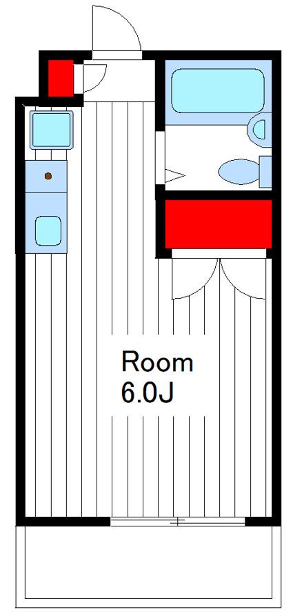 ワンアールナカオ(ワンルーム/2階)の間取り写真