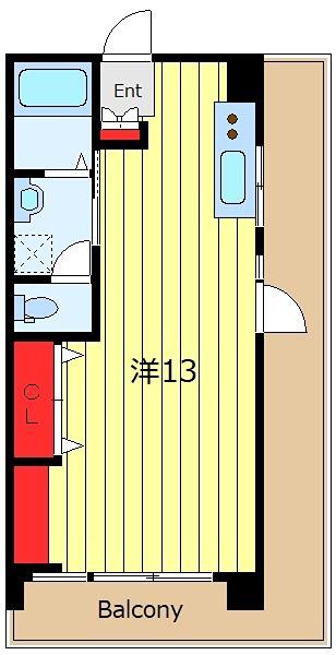 和光マンション(ワンルーム/3階)の間取り写真