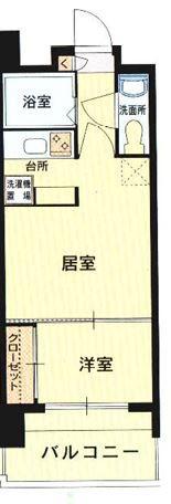 エステート・モア シャトー薬院(1LDK/5階)の間取り写真