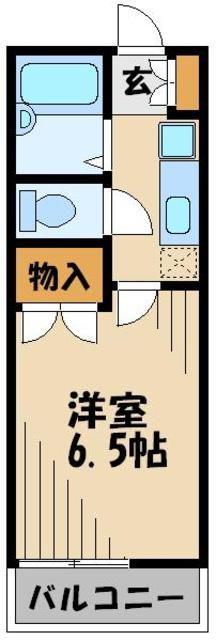 ロイヤルコーポ(1K/2階)の間取り写真