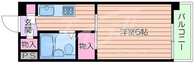 コーポスクエア24(1K/3階)の間取り写真