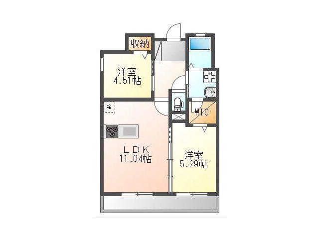 SOLUNA南小倉駅前I(2LDK/3階)の間取り写真